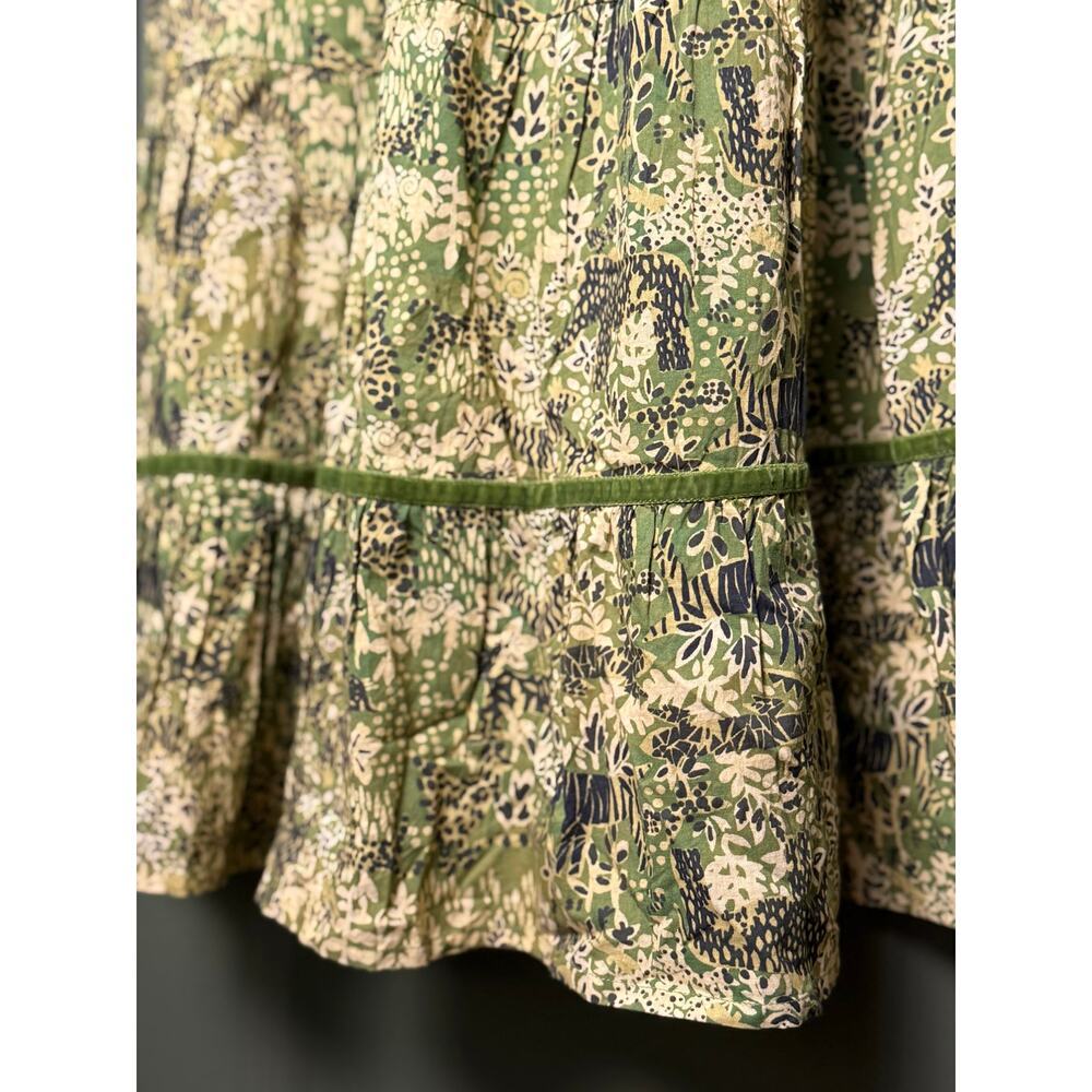 NWT Ro's Garden Jinette Maxi Animal Print Shirt Dress Jungle Tiger Green XS - Picture 4 of 6